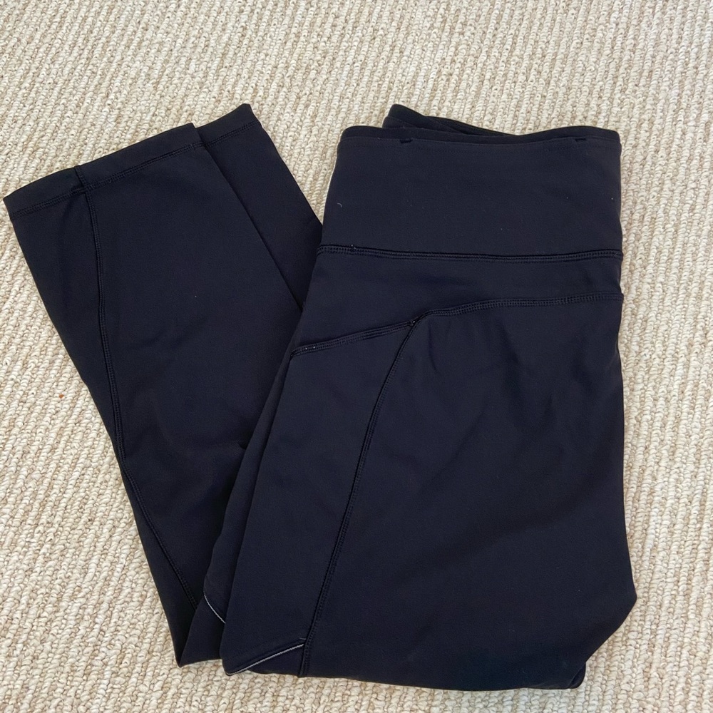 Lululemon Fast and Free Crop Black Size 8